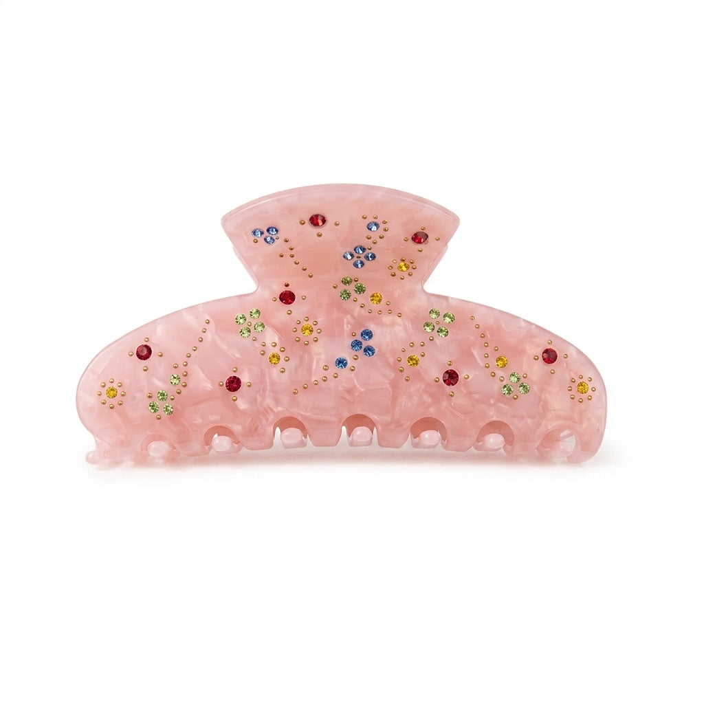 Pink Gem Claw Clip