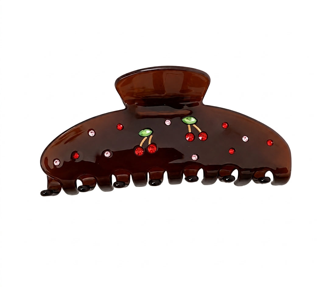 Brown Cherry Claw Clip