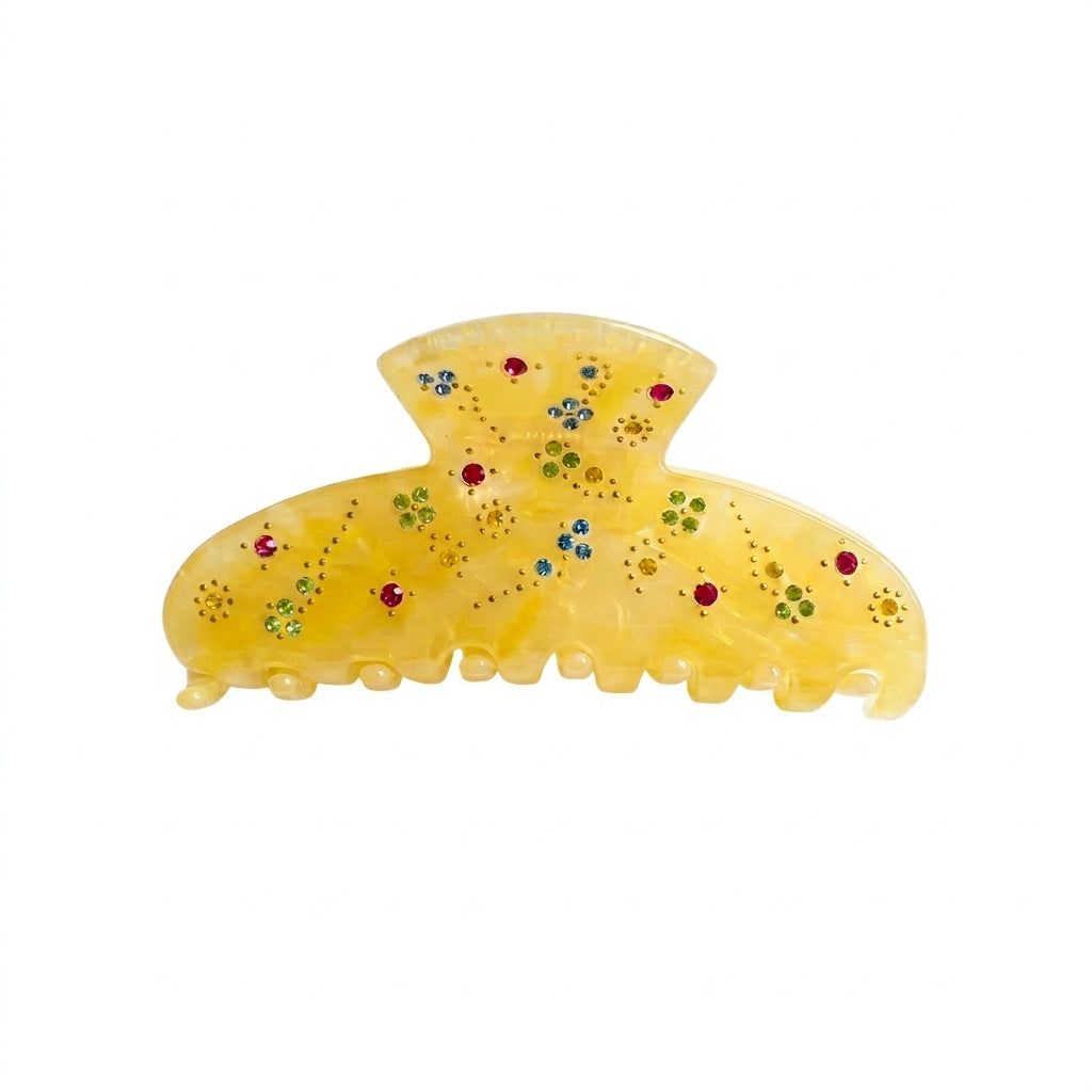 Yellow Gem Claw Clip